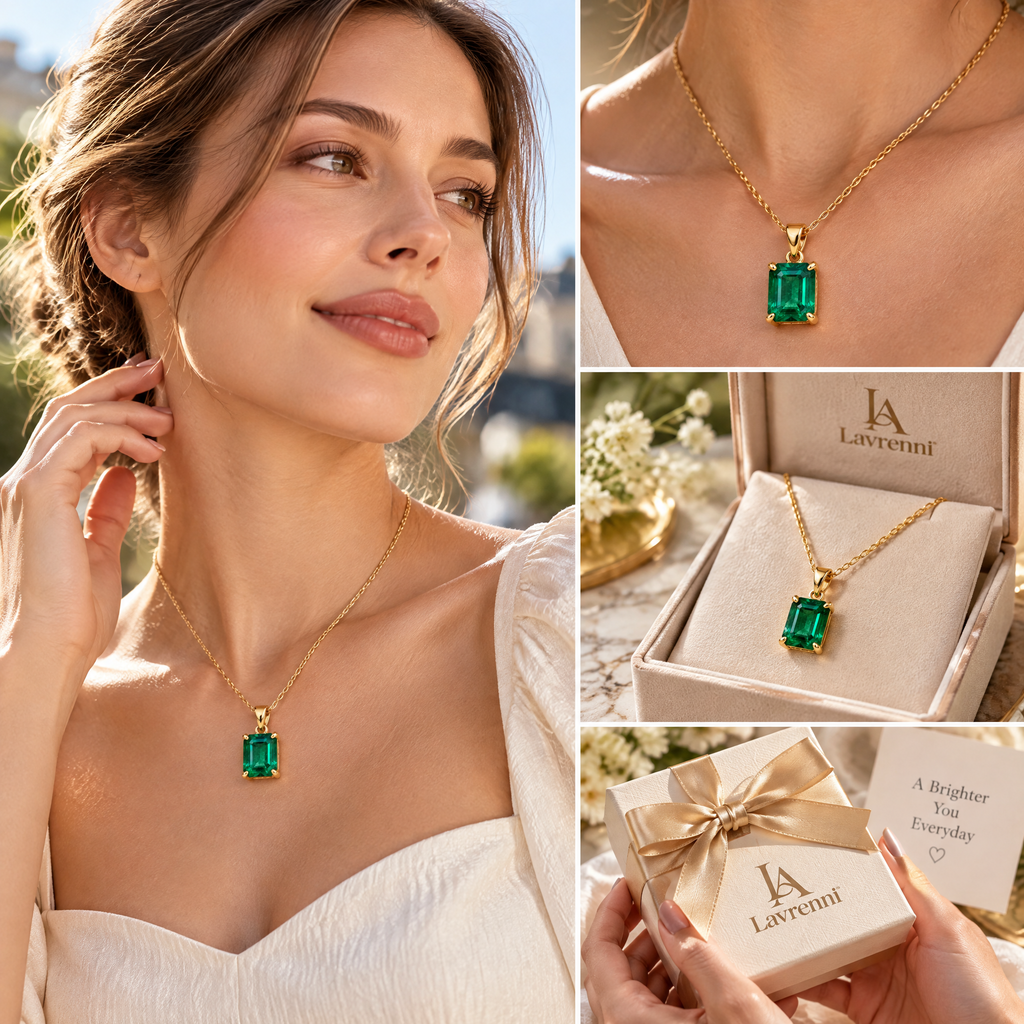 Lavrenni™ Round Solitaire Pendant Necklace