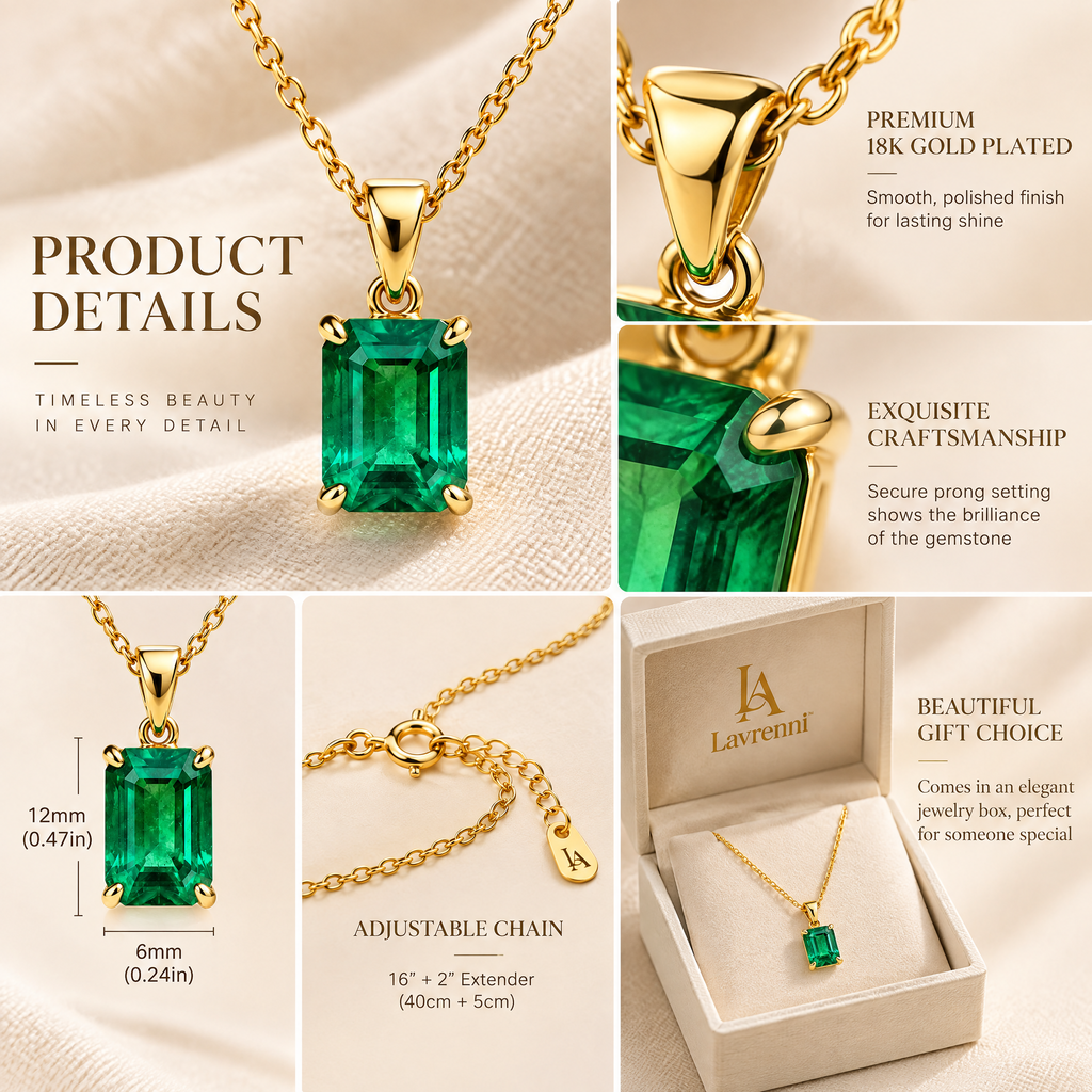 Lavrenni™ Round Solitaire Pendant Necklace