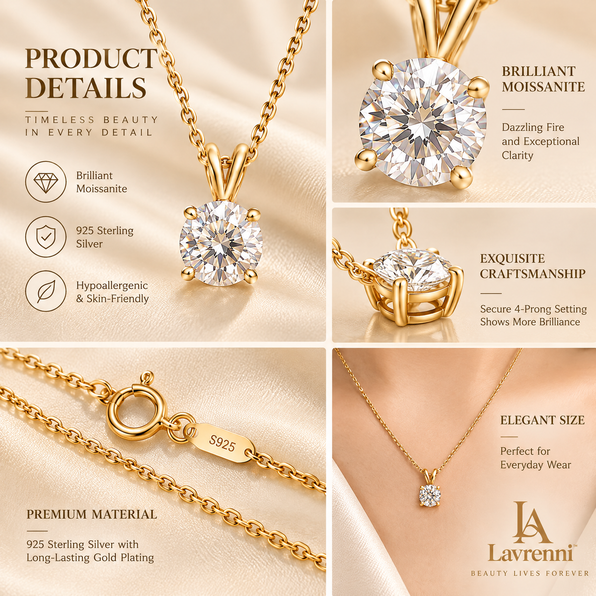 Lavrenni™ Classic Pearl Strand Necklace
