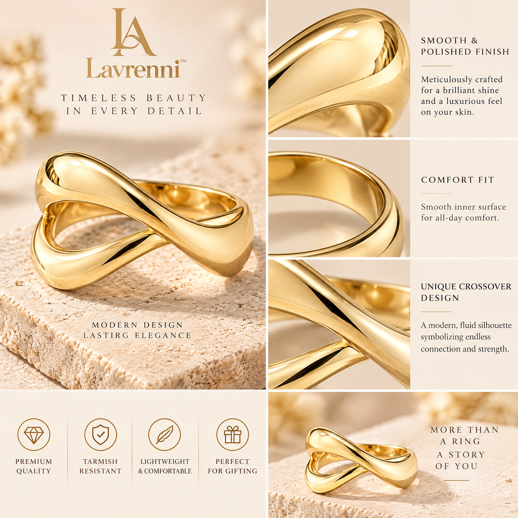 Lavrenni™ Sculpted Crossover Ring