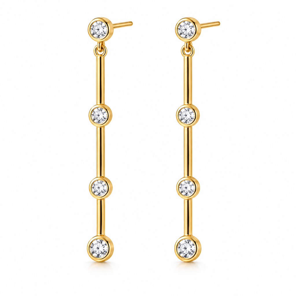 Lavrenni™ Linear Stone Drop Earrings