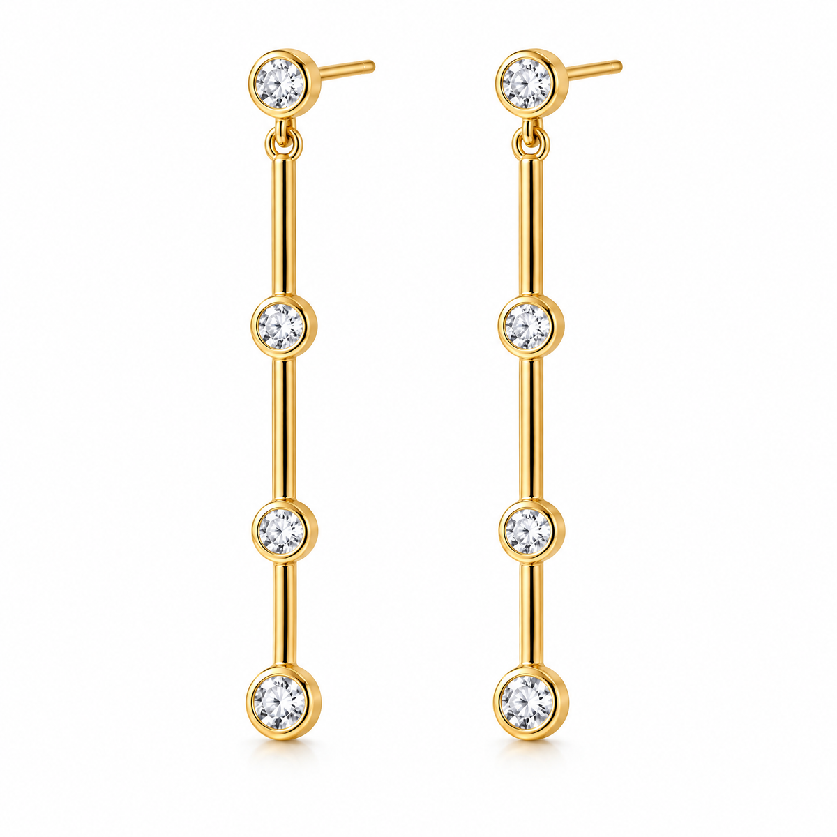 Lavrenni™ Linear Stone Drop Earrings