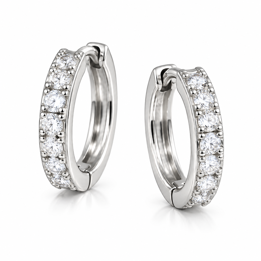 Lavrenni™ Pavé Huggie Hoop Earrings